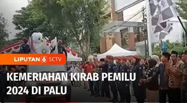 Memperkenalkan partai politik peserta pemilu 2024, pawai kirab pemilu digelar di Kota Palu, Sulawesi Tengah. Sementara ratusan pedagang di Tegal deklarasi dukung Prabowo Subianto. dan di Kota Semarang, Ganjar Pranowo mewisuda ratusan lulusan SMKN Jaw...