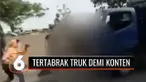Seorang remaja tertabrak truk, setelah bersama rekan-rekannya nekat menghadang truk yang tengah melaju kencang di Cikarang, Bekasi, Jawa Barat. Tindakan yang sangat berbahaya tersebut dilakukan hanya demi konten di media sosial.