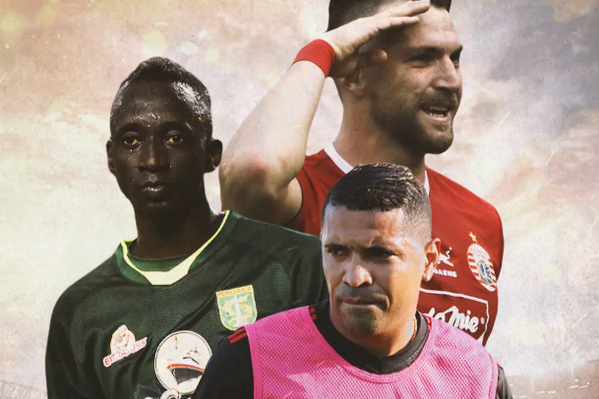 Ilustrasi - Eksekutor Penalti Sepak Bola Indonesia di Era Liga 1: Makan Konate, Marco Simic, Alberto Goncalves