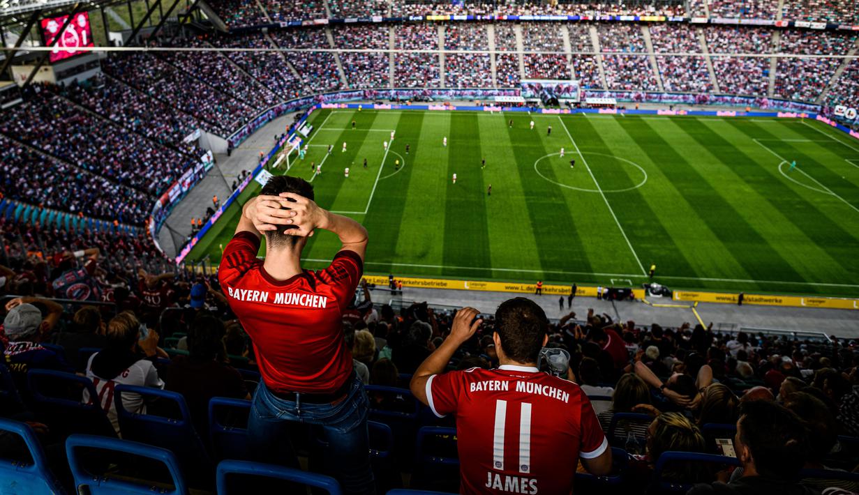 A general view of the arena during the Bundesliga match between RB Leipzig and FC Bayern München at Red Bull Arena on September 14, 2019 in Leipzig, Germany. (Photo by Sebastian Widmann/Bundesliga/Bundesliga Collection via Getty Images)
