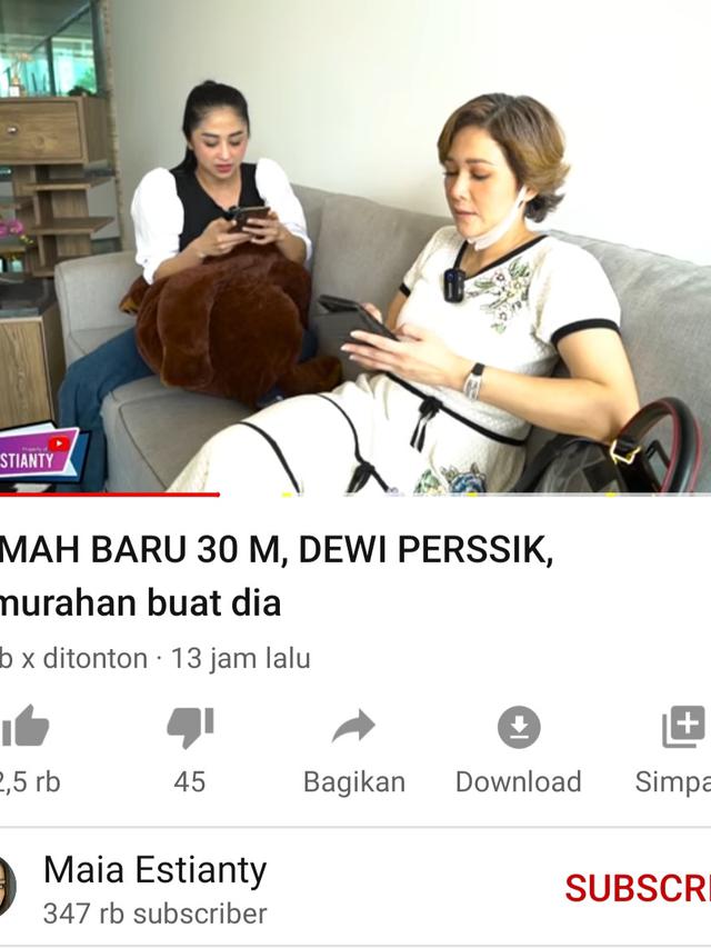 Unggahan Maia Estianty. (Foto: YouTube Maia Estianty)