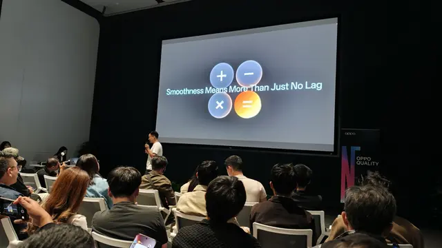 Presentasi dalam acara OPPO Next-Level Quality Tour di OPPO Binhai Bay Campus, China. (Liputan6.com/Deon)