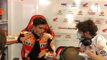 Pembalap Repsol Honda, Marc Marquez, setelah gagal finis pada MotoGP Italia di Sirkuit Mugello, Minggu (30/5/2021). (Twitter/Repsol Honda)