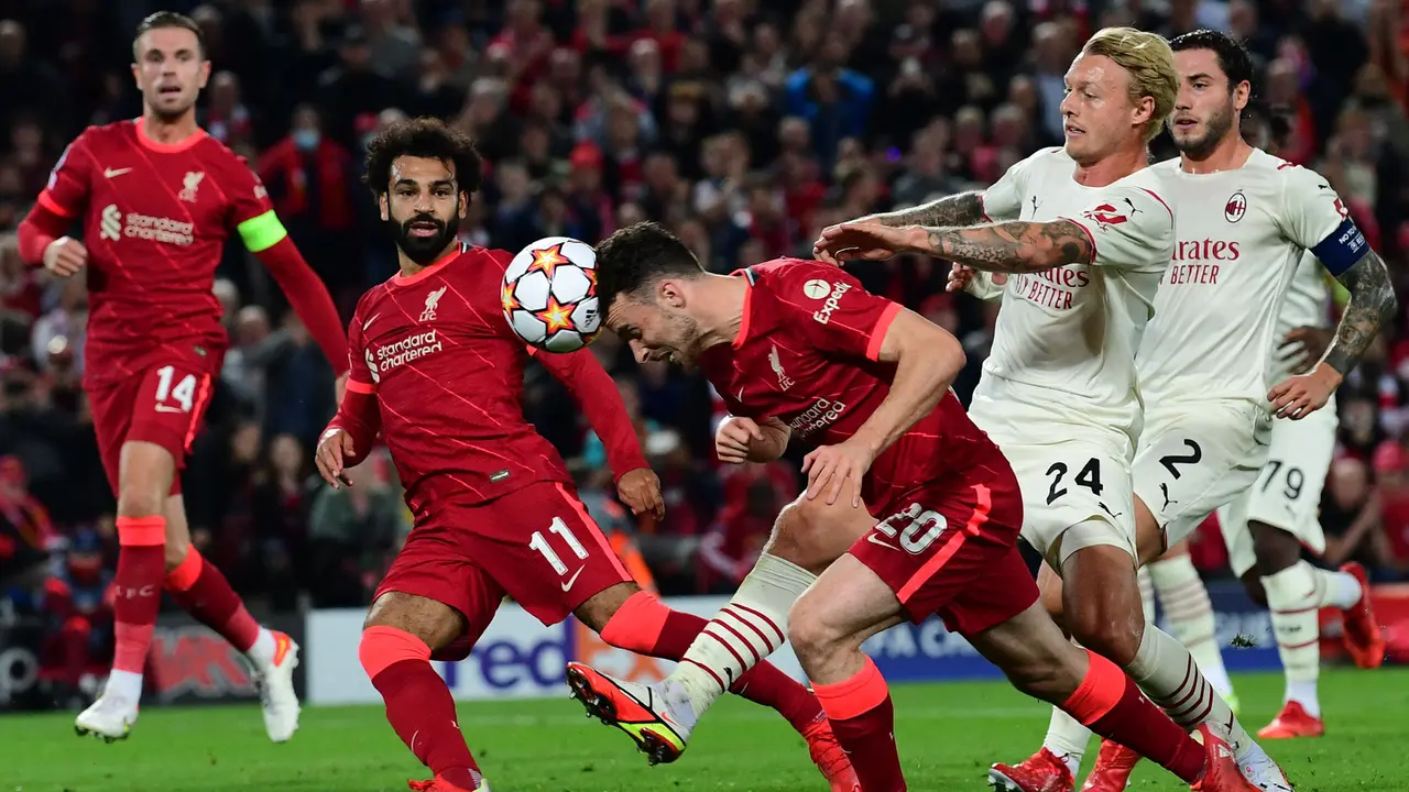 Foto: Drama Lima Gol, Liverpool Sukses Menangi Pertandingan Sengit Melawan AC Milan di Matchday Pertama Liga Champions 2021 / 2022