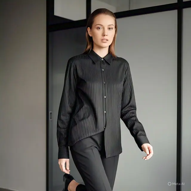 Kemeja Hitam Stripe: Klasik dengan Variasi