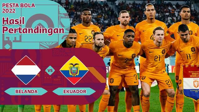 Berita Motion grafis hasil pertandingan di Grup A Piala Dunia 2022. Gol Enner Valencia selamatkan Ekuador dari kekalahan saat melawan Belanda.