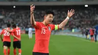 Pemain Timnas Korea Selatan, Son Heung-min. (AFP/Jung yeon-je)