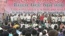 Acara deklarasi dukungan rakyat Papua untuk Joko Widodo-Jusuf Kalla di GOR Waringin dihadiri Megawati Soekarnoputri dan Wakil Sekjen PDIP Hasto Kristiyanto, Jayapura, Kamis (5/6/14). (Liputan6.com/Herman Zakharia)