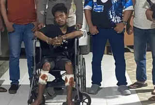 Residivis spesialis pencurian sepeda motor di Pesawaran, Lampung tumbang ditembak polisi setelah melakukan perlawanan saat hendak ditangkap. (Liputan6.com/Istimewa).