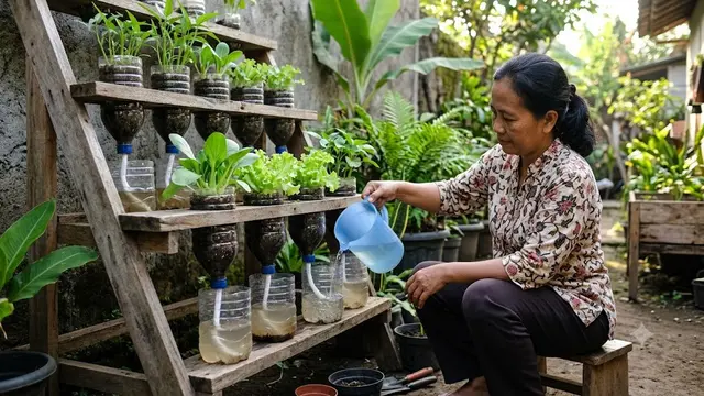 Masukkan Air Nutrisi dan Bibit