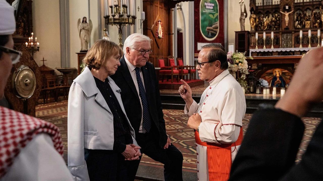 FOTO: Presiden Jerman Tinjau Kerukunan Beragama di Jakarta