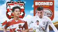 BRI Liga 1 - Madura United Vs Borneo FC - Duel Pemain (Bola.com/Adreanus Titus)
