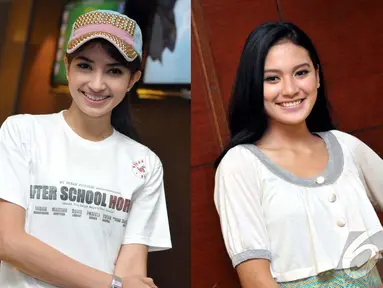 Fiona Fachru Nisa dan Indah Permatasari keduanya adalah pemain film horor ‘After School’ (Liputan6.com/Panji Diksana).