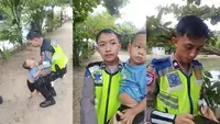 Aksi Heroik Polantas di Lampung Selamatkan Bocah Tenggelam di Muara Sungai
