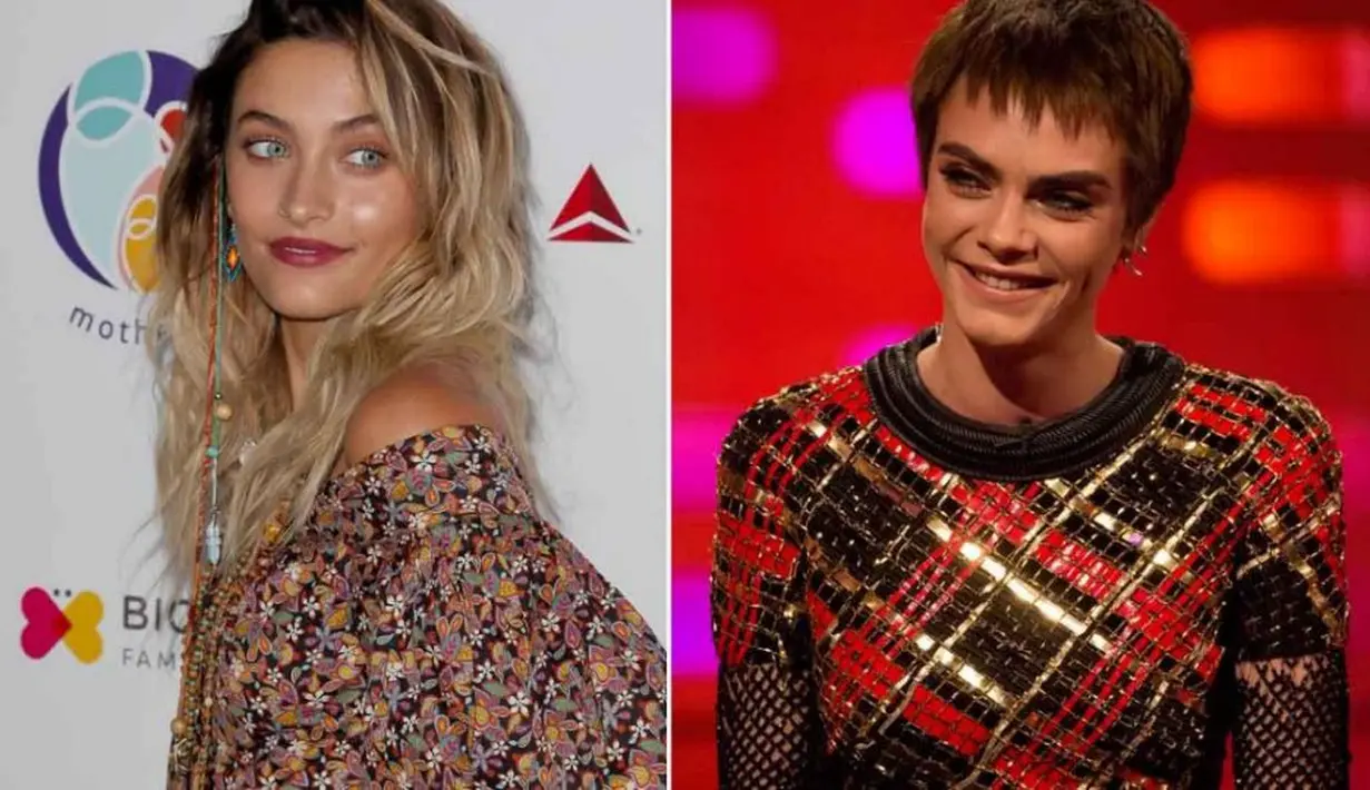 Cara pun tertangkap nyaman sekali duduk dipangkuan Paris. (Yahoo7 Be)