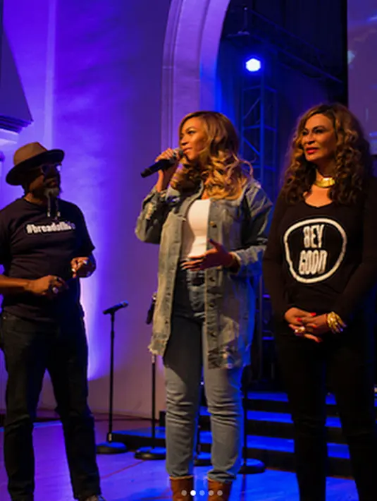 Dalam sambutannya, Beyonce berusaha menyemangati para korban dan bersyukur atas keselamatan yang sudah diterima mereka semua. Menurutnya, yang terpenting adalah keselamatan diri dan anak-anak. (Instagram/Beyonce)