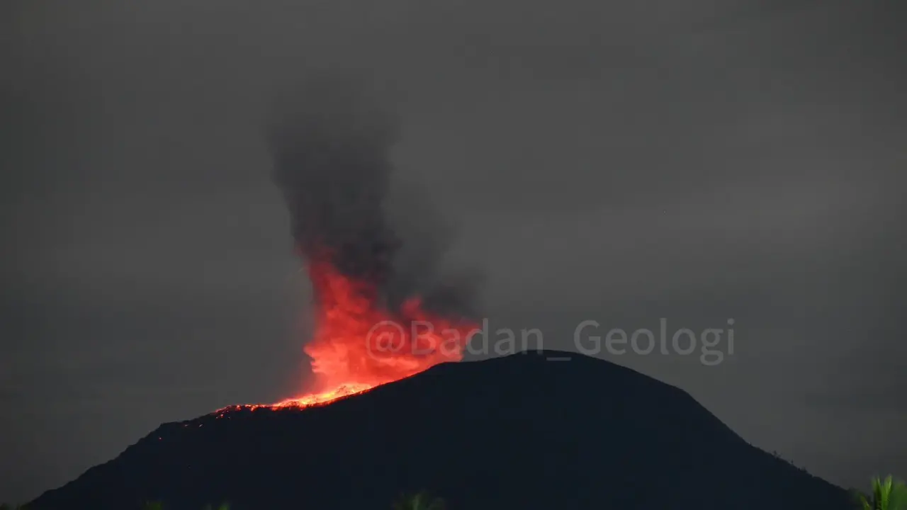 erupsi, gunung ibu