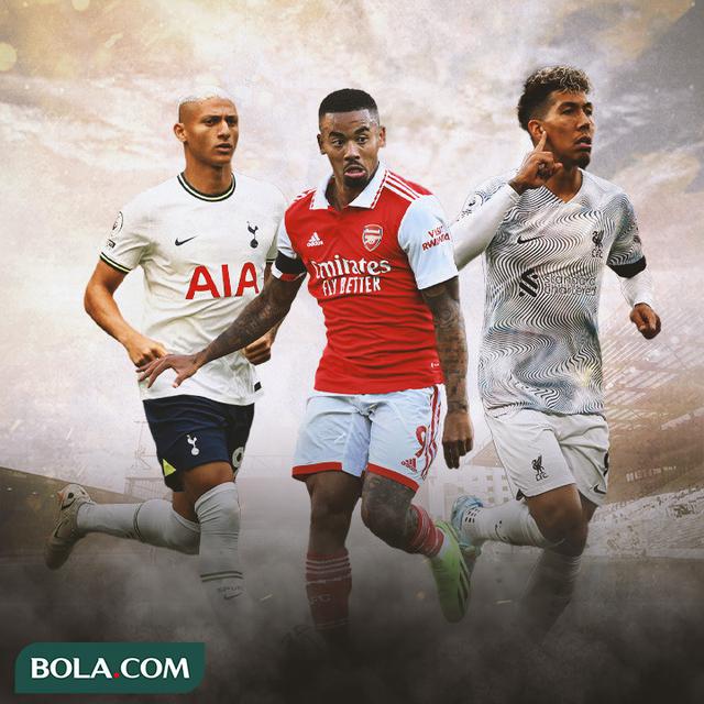 Ilustrasi - Richarlison, Gabriel Jesus, Roberto Firmino