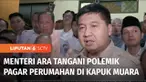 Mediasi terkait tembok pagar dan tumpukan batu kali yang menutup jalan tembus warga di kawasan Kapuk Muara, Penjaringan, Jakarta Utara, digelar. Menteri PKP, Maruarar Sirait meminta kepada perusahaan pengembang PIK untuk membongkar dan mengangkat bat...