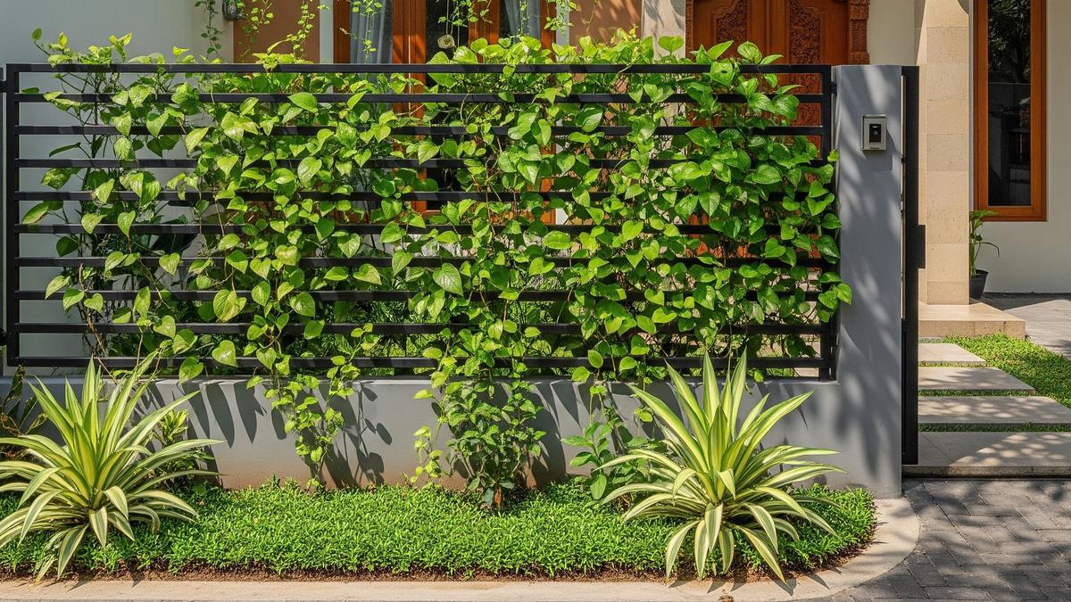 9 Model Pagar Besi Minimalis Kombinasi Tanaman Sirih Gading, Solusi Estetik Hunian