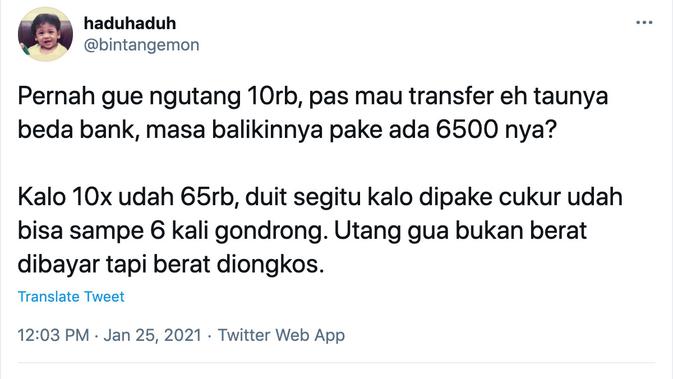 Unggahan Bintang Emon. (Foto: Twitter @bintangemon)