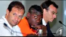 Pogba mengaku terkejut dan takjub atas antusias yang diperlihatkan oleh Juventini di Indonesia, Jakarta, Selasa (5/8/2014) (Liputan6.com/Johan Tallo)
