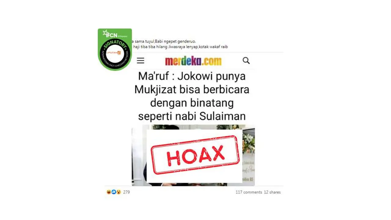 Cek Fakta artikel Merdeka.com 2