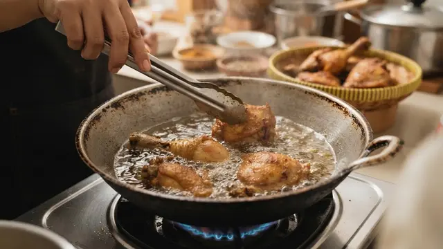 Teknik Menggoreng Ayam agar Bumbu Tidak Mudah Gosong