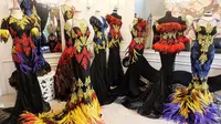 Top 11 Puteri Indonesia 2019 akan mengenakan gaun bertema Lombok Pinion karya Anaz Khairunnaz dalam acara penobatan Puteri Indonesia 2019 (Dok.Instagram/@anazofficial/https://www.instagram.com/p/Buu7tQ6nRpR/Komarudin)