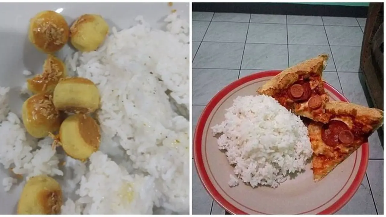 Enggak Habis Pikir, 6 Potret Nasi Lauk Kue dan Roti Ini Bikin Geleng Kepala