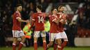 2. Nottingham Forest - Klub Inggris yang disegani pada era 70an karena gelar yang diraih pada masa tersebut. Tercatat Nottingham Forest meraih dua gelar Liga Champions pada musim 1978-79 dan 1979-80. (AFP/Oli Scarff)