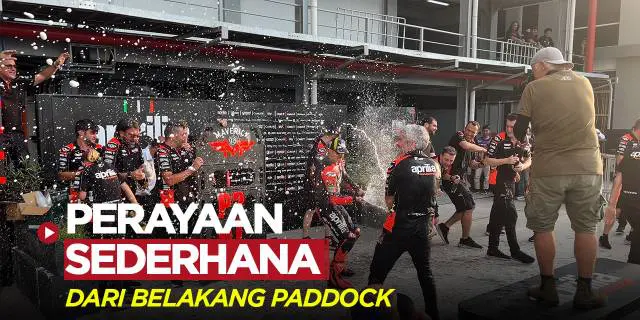 VIDEO: Selebrasi Sederhana Maverick Vinales dan Tim di MotoGP Mandalika 2023