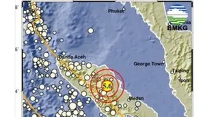 Gempa Darat Magnitudo 5,6 Guncang Aceh