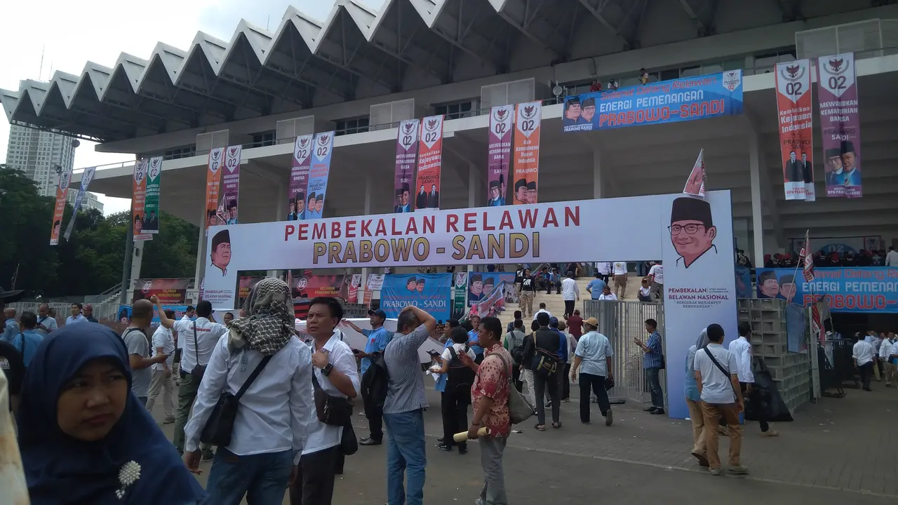 Tim Kampanye Prabowo Subianto-Sandiaga Uno menggelar pembekalan untuk para relawan