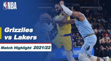 Berita video highlights NBA pertandingan antara Memphis Grizzlies melawan LA Lakers dalam lanjutan NBA 2021/2022, Kamis (30/12/2021) WIB.