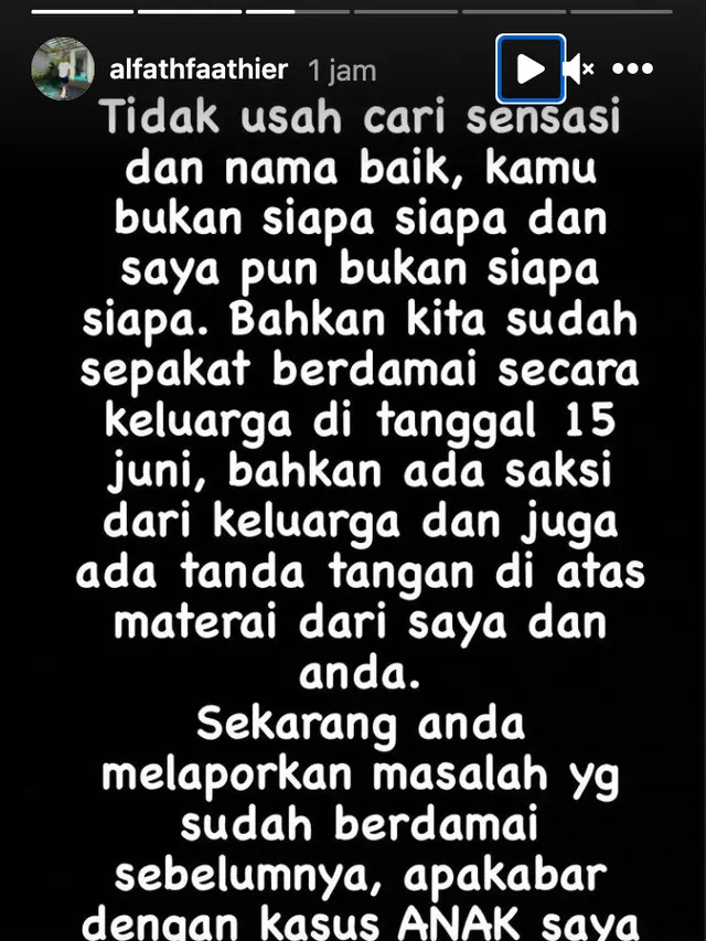 Unggahan Alfath Faathier atau Alfath Fathier. (Foto: Instagram @alfathfaathier).