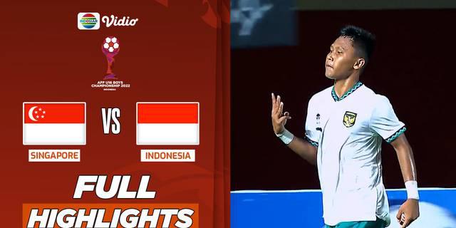 VIDEO: Highlights Timnas Indonesia U-16 Libas Singapura 9-0 di Piala AFF U-16 2022