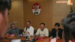 Komisi Pemberantasan Korupsi (KPK) menetapkan Ketua Badan Pemeriksa Keuangan (BPK) Hadi Poernomo sebagai tersangka, Jakarta,Senin (21/4/2014) (Liputan6.com/Faizal Fanani).