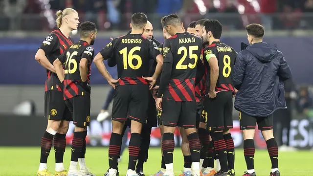 Ekspresi Pep Guardiola Gagal Antar Manchester City Menang di Markas RB Leipzig