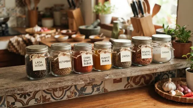 Kerajinan barang bekas jadi wadah serbaguna model stoples bekas jadi wadah bumbu