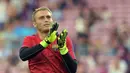 3. Jasper Cillessen - Kiper yang tangguh saat membela Ajax. Kiper nomor satu timnas Belanda saat ini sedang membela Barcelona namub tidak mampu menggeser posisi Ter Stegen di bawah mistar gawang. (AFP/Louisa Gouliamaki)