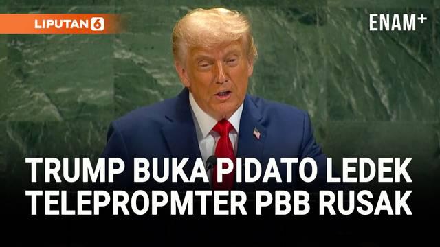 Presiden Amerika Serikat Donald Trump membuka pidatonya di Sidang Umum ke-80 Perserikatan Bangsa-Bangsa (PBB) dengan sentuhan humor. Ia menyinggung insiden teleprompter yang tidak berfungsi saat dirinya hendak berbicara di podium.