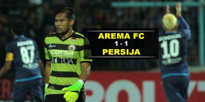 Arema FC dan Persija Bermain Imbang 1-1