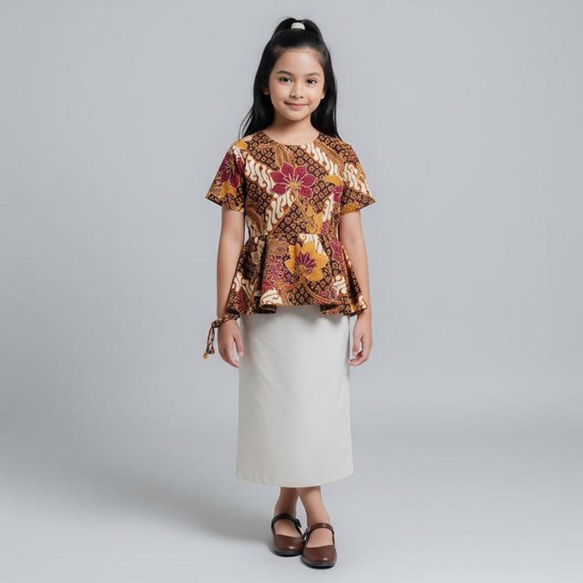 8 Model Atasan Batik Anak Perempuan yang Stylih, Manis untuk Acara Formal Keluarga