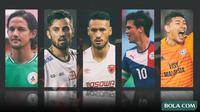Kolase - 5 Pemain Naturalisasi: Irfan Bachdim, Stefano Lilipaly, Raphael Maitimo, James Younghusband, Neil Etheridge (Bola.com/Adreanus Titus)