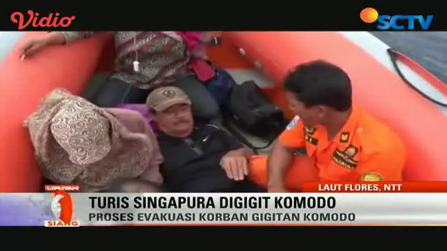 Turis Singapura yg digigit komodo saat berwisata di Pulau Komodo, masih mendapatkan perawatan intensif.