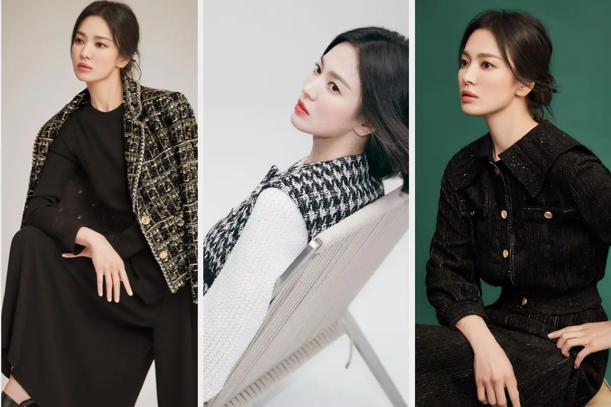 5 Pesona Song Hye Kyo Jadi Lady Boss dengan Outfit Kerja Serba Tweed yang Trendy