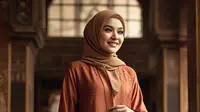 6 Inspirasi Model Gamis Kekinian untuk Wanita Usia 40-an agar Terlihat Lebih Muda