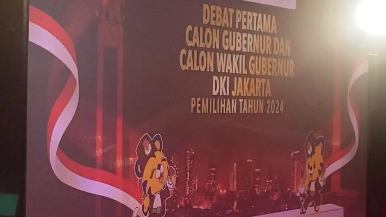 Debat perdana Pikada Jakarta 2024 digelar di JiExpo Kemayoran, Jakarta Pusat, Minggu (6/10/2024).