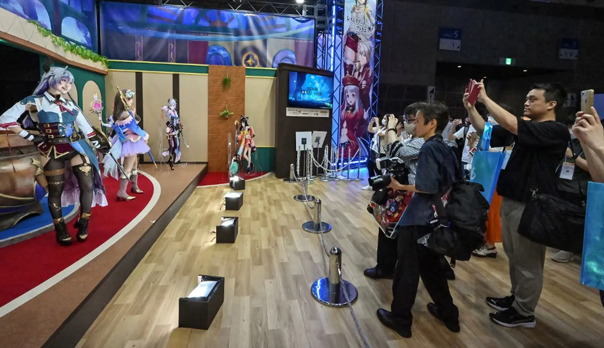 Saat Tokyo Game Show 2023 dibuka untuk masyarakat umum pada tanggal 23 dan 24 September, konten streaming langsung diperkirakan akan berjalan lebih sedikit dibandingkan hari-hari sebelumnya. (Richard A.Brooks/AFP)